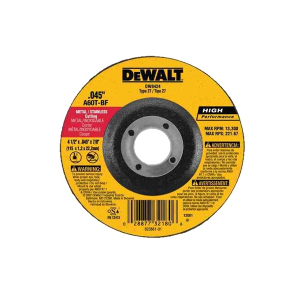 DEWALT DISCO DE CORTE EXTRA FINO 4"