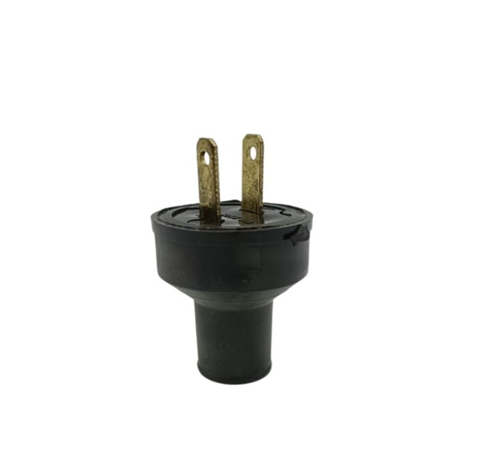 TRIC ENCHUFE PLASTICO 2 POLOS NEGRO 250V/15AMP