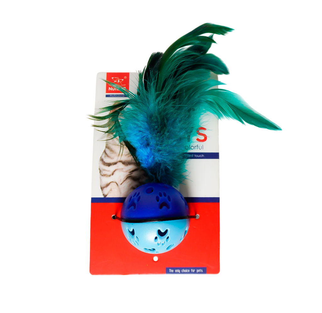 CAT TOYS PELOTA CON PLUMA Y CASCABEL