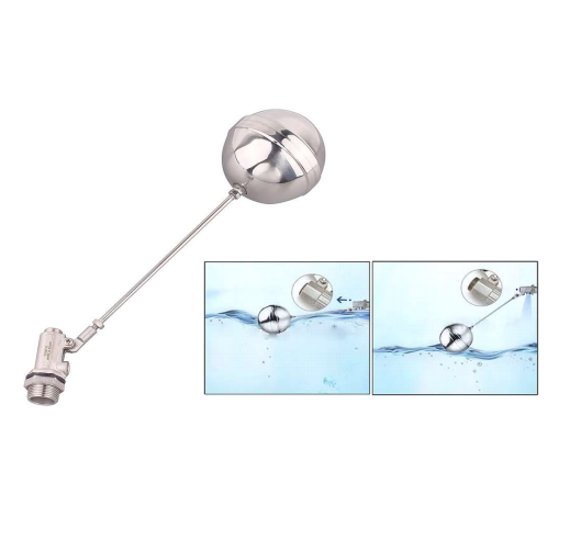 FLOTANTE PARA TANQUE DE ACERO INOXIDABLE 3/4". MEDIDAS 21,7CM CUERPO ,BOLAS 11,8CM