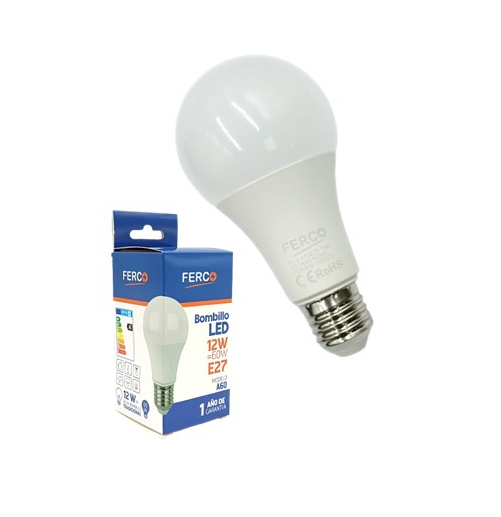 FERCO BOMBILLO AHORRADOR LED BULBO 12W(ROSCA E27)