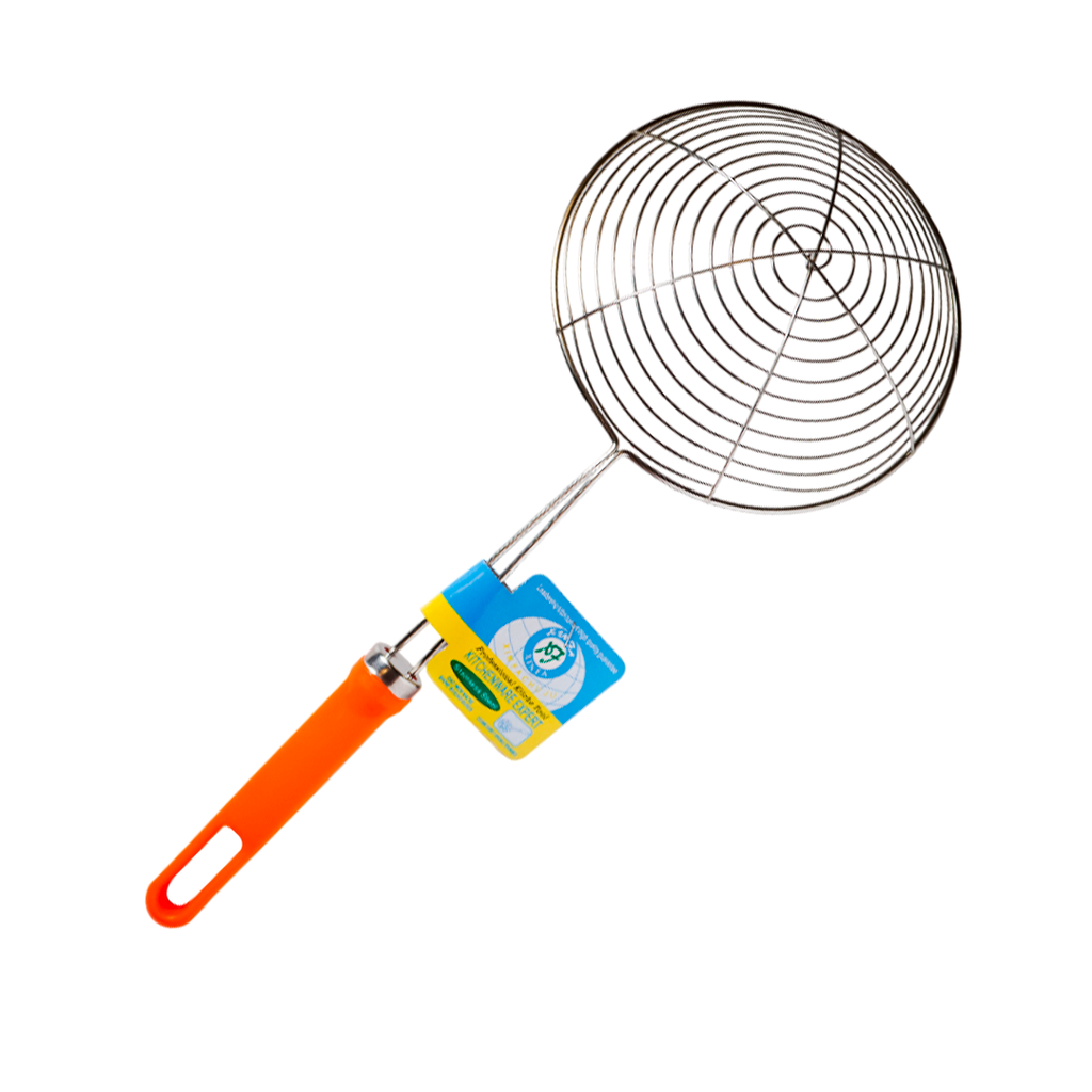 COLADOR METALICO P/ FRITURAS 14CM M/ PLASTICO