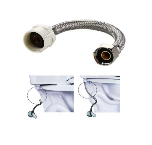 MANGUERA FLEXIBLE 1/2 X 5/8 50 CM BRONCE ACERO