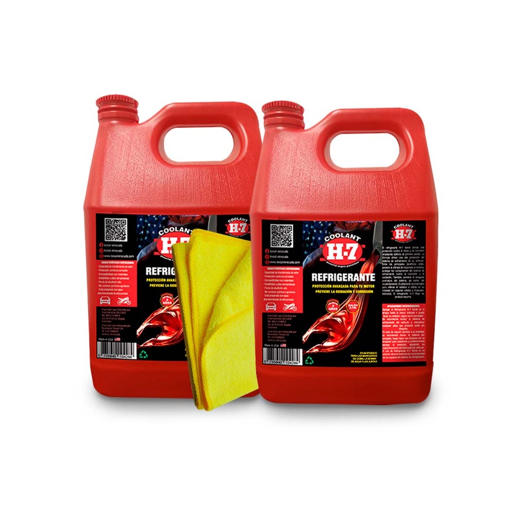COMBO 2 REFRIGERANTE ROJO H7 + 1 PAÑO MICRO FIBRA