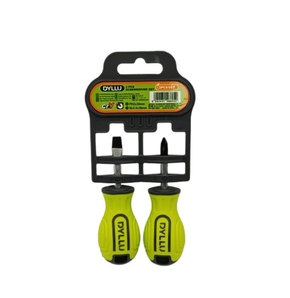 DYLLU JUEGO DE DESTORNILLADORES 2 PZAS (38MM) CR-V,MANGO ERGONOMICO