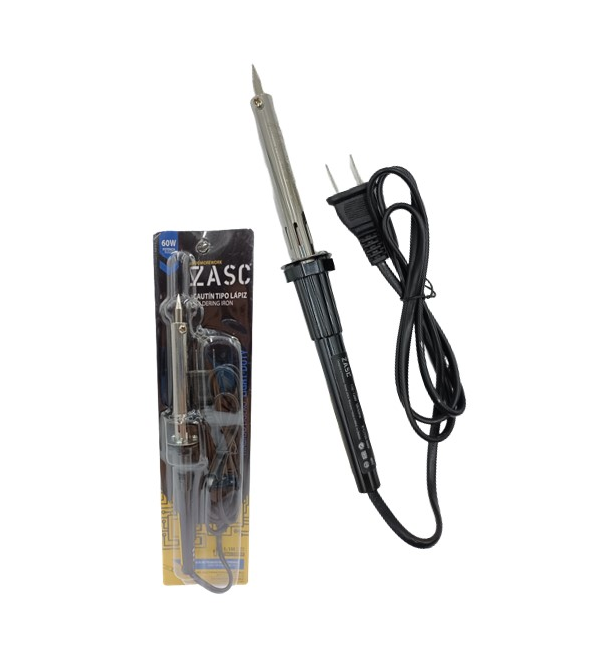 ZASC CAUTIN P/ SOLDAR DE 60W/110 V MANGO NEGRO