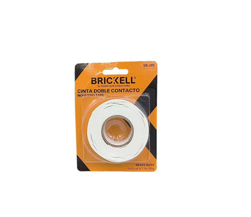 BRICKELL CINTA ADHESIVA BLANCA DOBLE CARA 18mm X 2 MTS