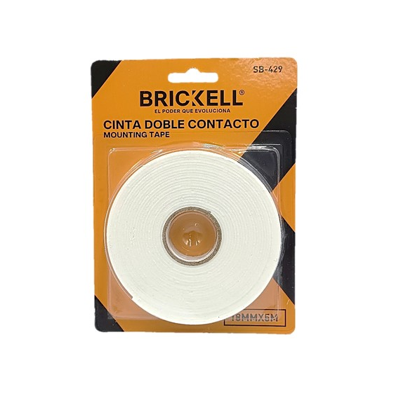 BRICKELL CINTA ADHESIVA BLANCA DOBLE CARA 18mm X 5 MTS