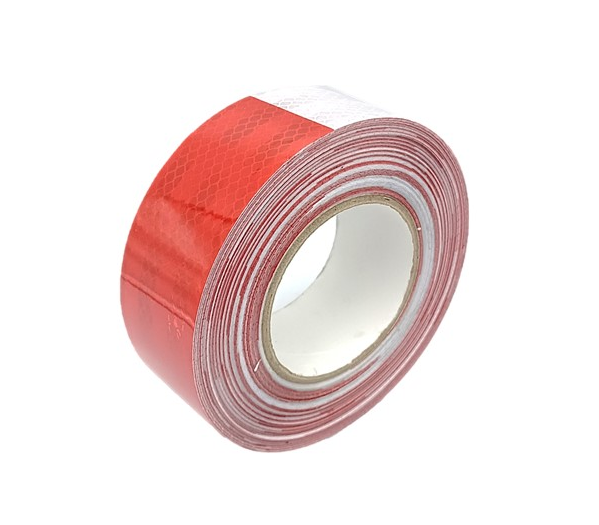 BRICKELL CINTA REFLECTIVA ROJO Y BLANCO 50mm X 25MTS
