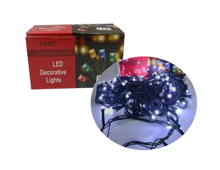 FERC LUCES DE NAVIDAD 100 LED LUZ BLANCA