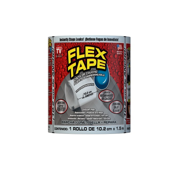 FLEX TEIPE TRANSPARENTE 10.2CM X1.5 MTS