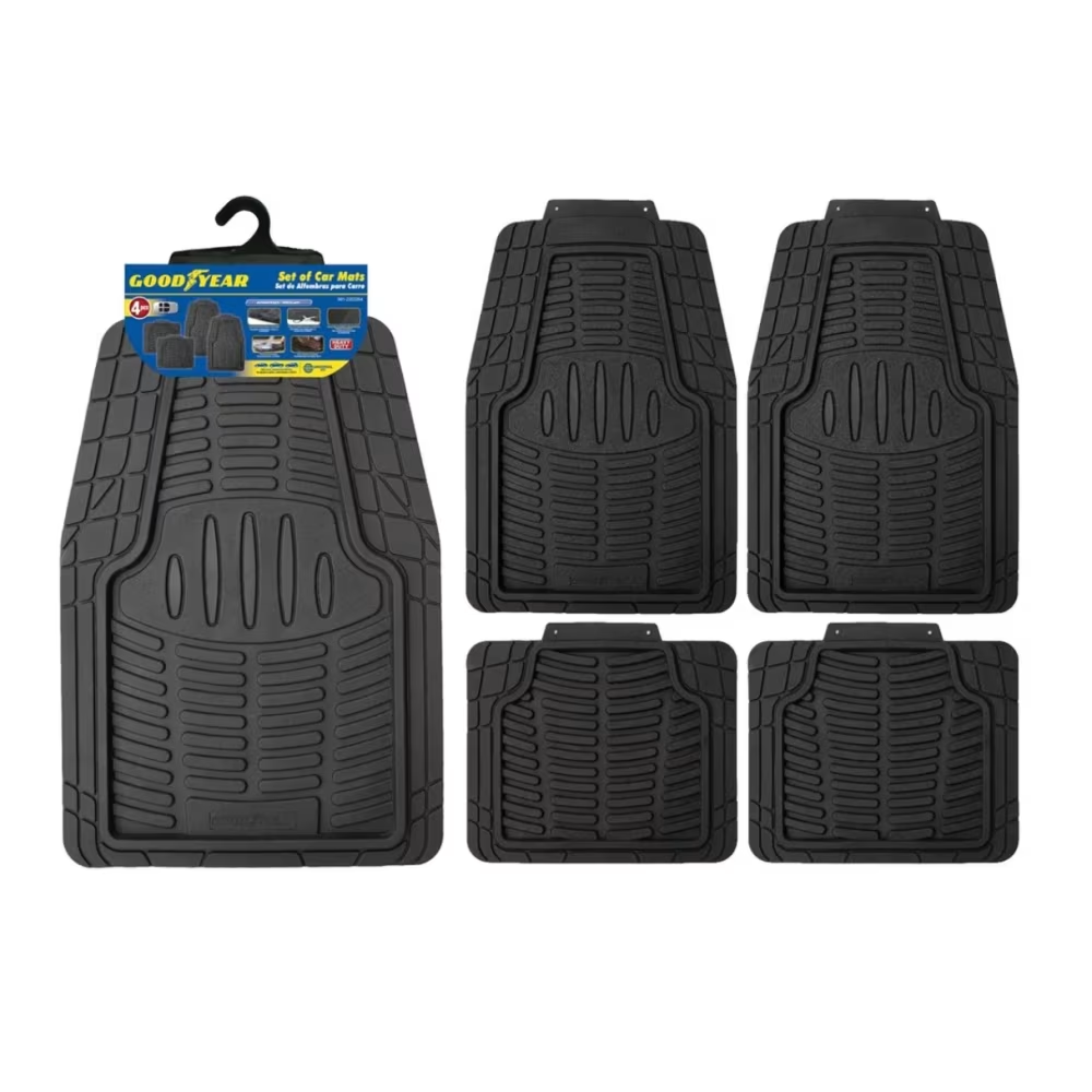 GOODYEAR ALFOMBRA P/AUTO 4 PZAS NEGRO