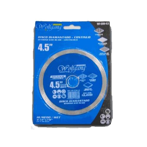 WOLFGAND DISCO DIAMANTADO 4.5" CONTINUO (CERAMICA Y PORCELANATO)
