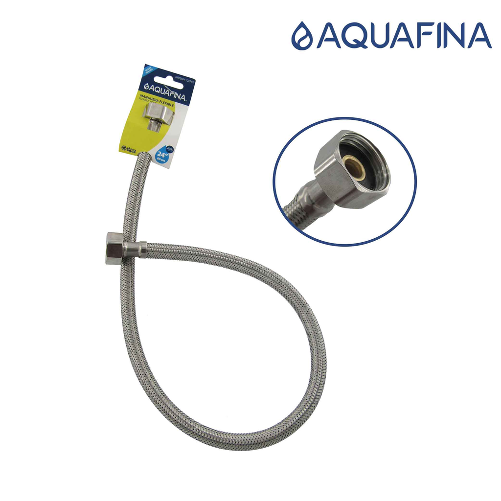 AQUAFINA LLAVE DE ARRESTO DOBLE-ACABADO NEGRO MATE
