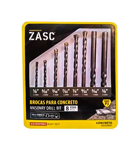 ZASC BROCAS P/CONCRETO 8 PIEZAS