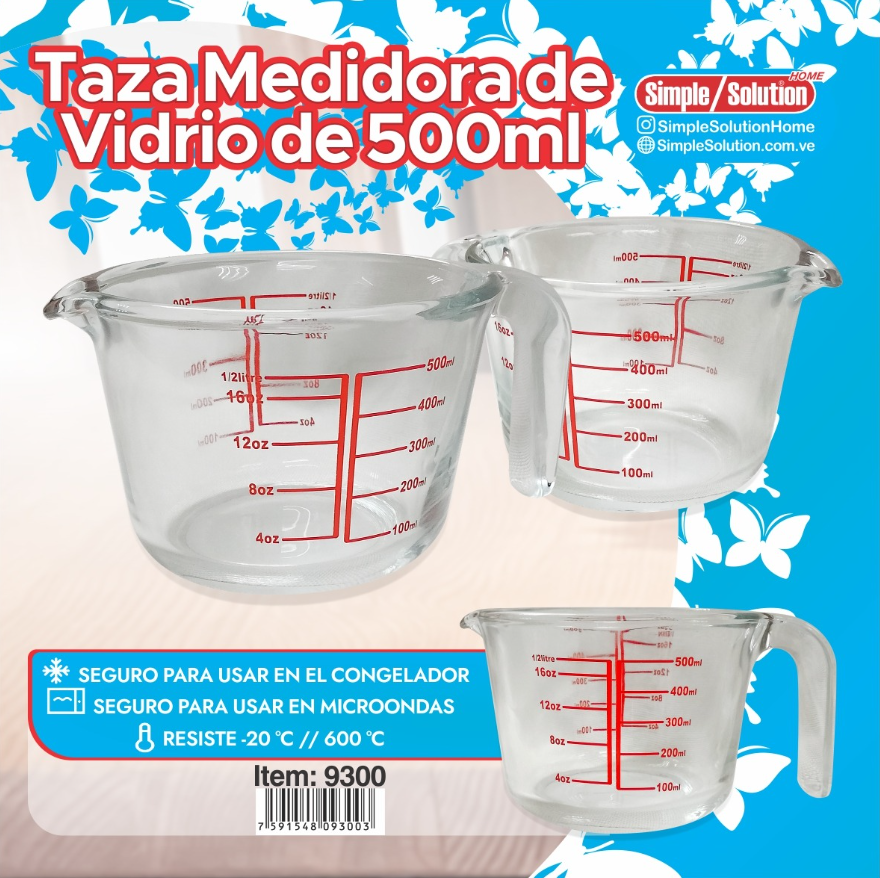 SIMPLE SOLUTION TAZA MEDIDORA DE VIDRIO 500ML