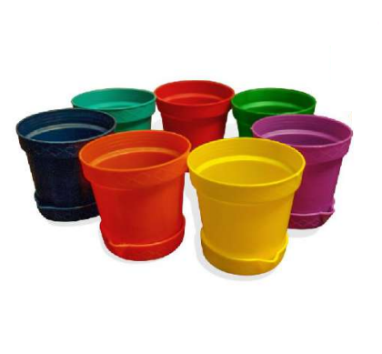 SIMPLE SOLUTION MACETA CON PLATO 9 CM