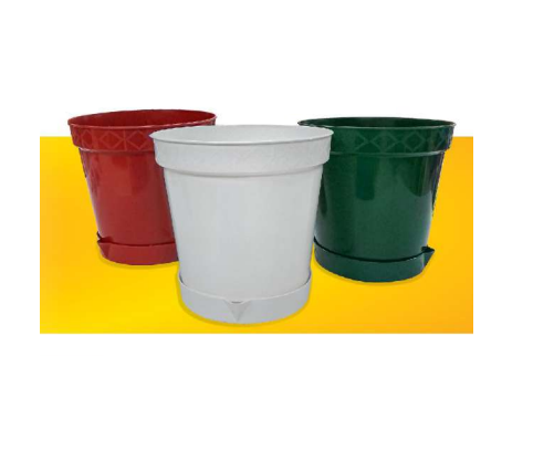 SIMPLE SOLUTION MACETA CON PLATO DE 21 CM