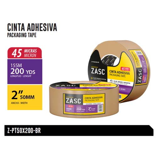 ZACS CINTA ADHESIVA MARRON 2¨X180MTS