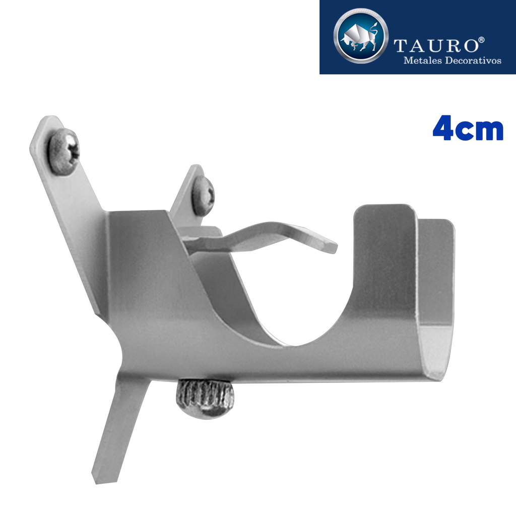 TAURO SOPORTE MARIPOSA ALUMINIO MATE 4 CM (PAR)