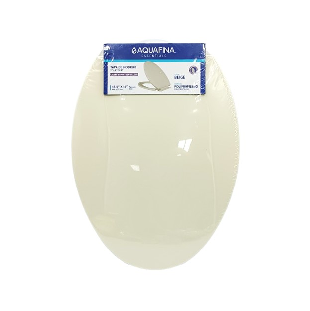AQUAFINA ASIENTO P/W.C BEIGE 18.5" X 14" CIERRE LENTO