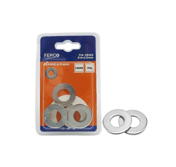 FERCO ARANDELA PLANA 14 X 2.5mm (3/32")