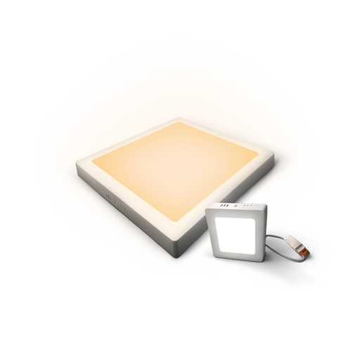 LAMPARA LED SUPERFICIAL CUADRADA  3 EN 1 (24W)