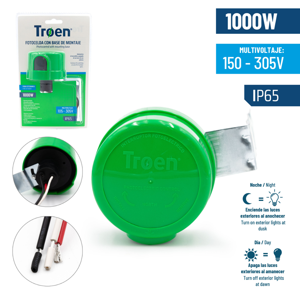 TROEN FOTOCELDA CON BASE 110V/220V