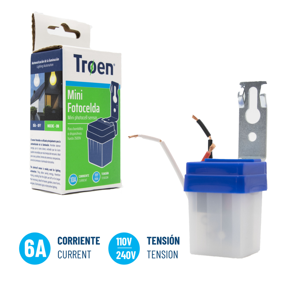 TROEN MINI FOTOCELDA CON BASE 100-240V 10A