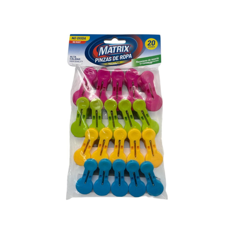MATRIX PINZA DE ROPA PLASTICA X20 UNID