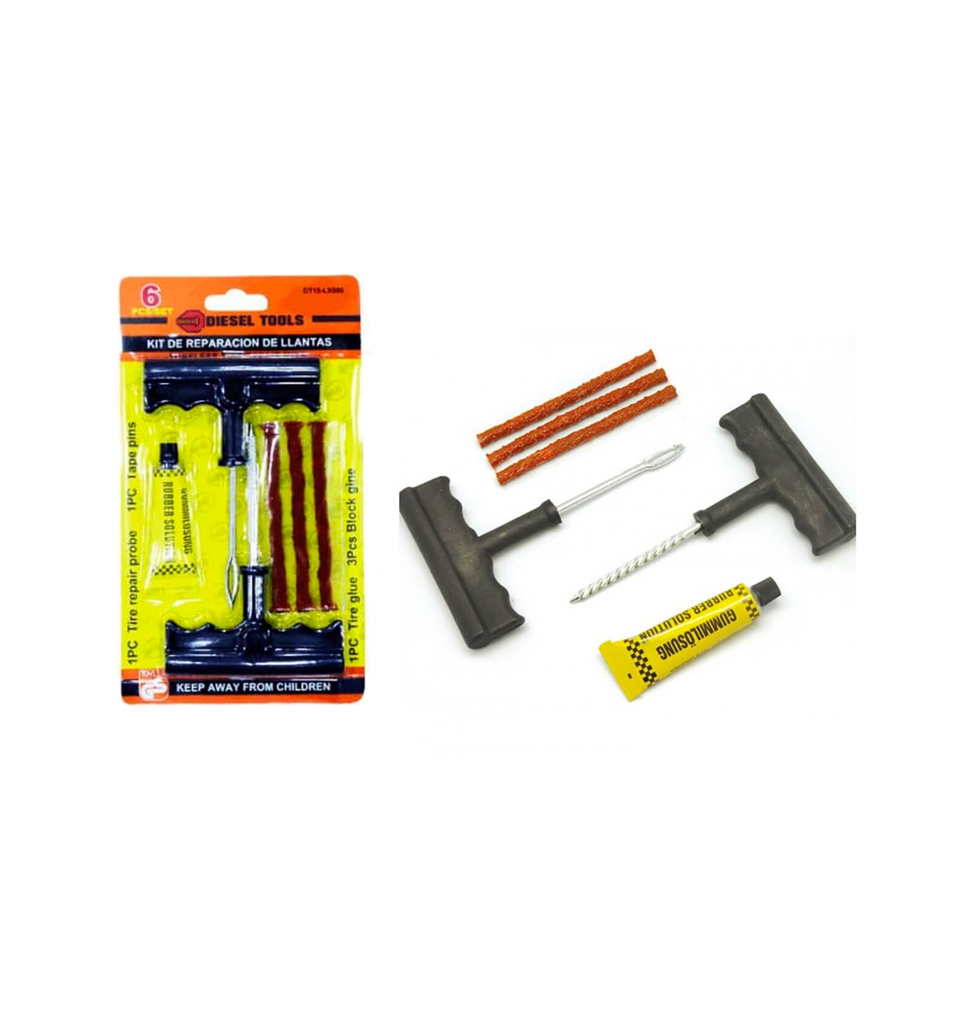 DIESEL KIT PARA REPARAR CAUCHOS SET 6PCS