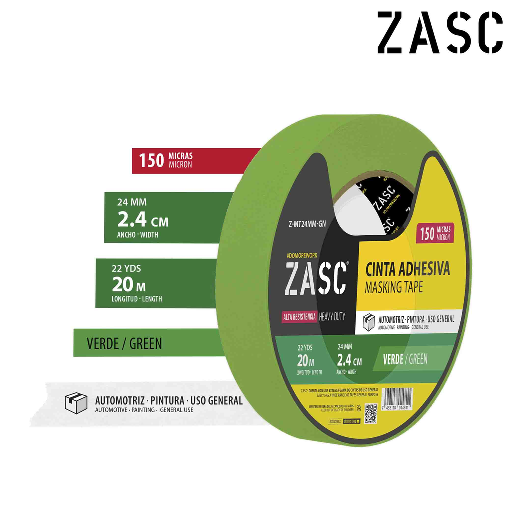 ZACS TIRRO VERDE 1" 24MMX20M