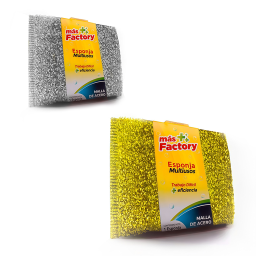 [000038] ESPONJA MULTIUSOS ORO PLATA