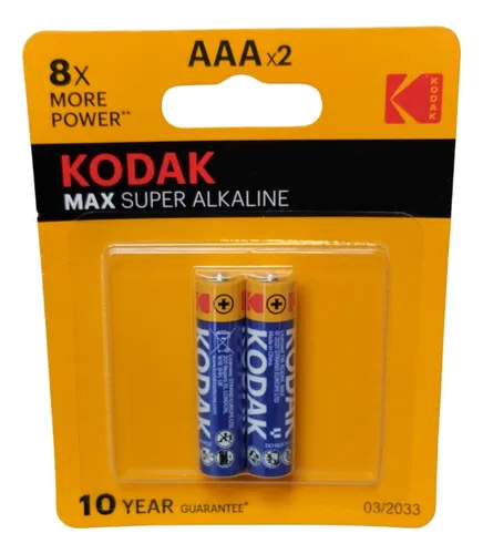 [07038] KODAK PILAS SUPER ALCALINA AAA BLISTER X  2 UNIDADES