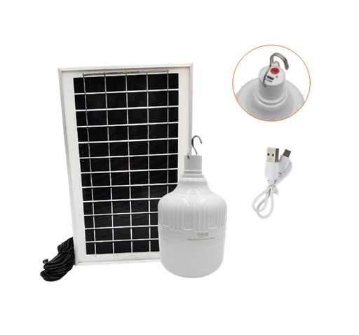[516653] FERCO BOMBILLO AHORRADOR RECARGABLE LED KING HAT 36W C/PANEL SOLAR