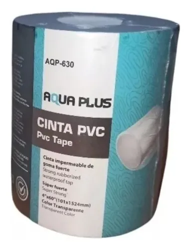 [AQP-630] AQUA PLUS CINTA IMPERMEABLE FLEXIBLE DE GOMA TRANSPARENTE (101X1524MM)