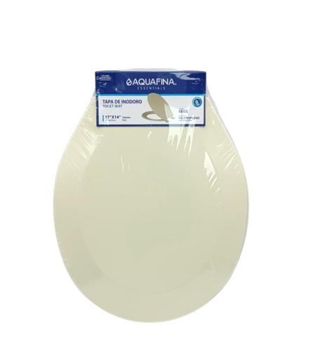 [A-TS17X14-BG] AQUAFINA TAPA DE ASIENTO P/ INODORO BEIGE 17" X 14" REDONDO