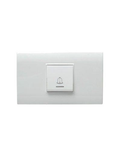 [BL-118K-11] PICKENS PULSADOR TIMBRE DECORATIVO P/ EXTERIOR BLANCO