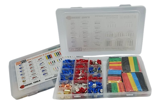[DT15-CS678] DIESEL TOOLS SET DE TERMINAL Y FUNDA TERMOENCOGIBLES P/CABLE (678PCS)