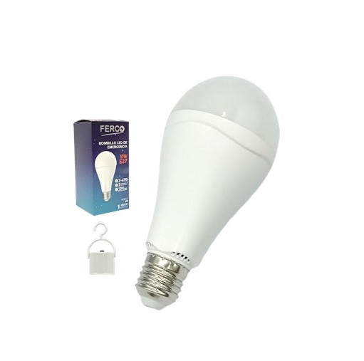 [F71-5749-11W] FERCO BOMBILLO AHORRADOR RECARGABLE LUD BULBO 11W, 6500K E-27