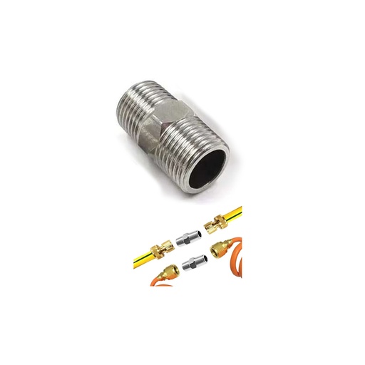 [GB-240] SALUD-VEN NIPLE M-M 1" ACERO INOXIDABLE