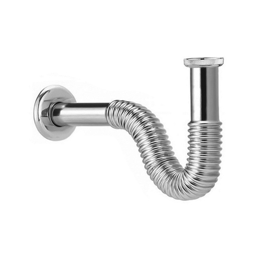 [GB-764] SIFON 1 1/2" LAVAPLATOS ACERO FLEXIBLE