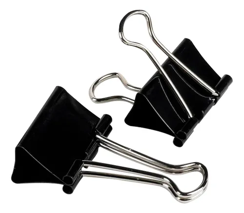 [GF-H107] BINDER CLIPS GANCHO NEGRO #3 32MM