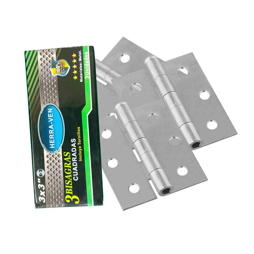 [HR-106] BISAGRA PARA PUERTAS MADERA 3 UNID