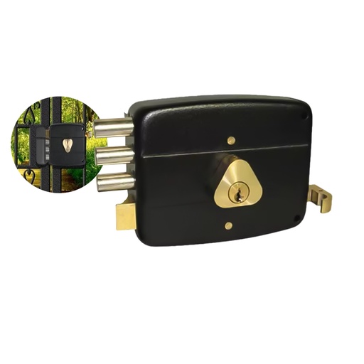 [HR-128] CERRADURA SOBREPONER DERECHA 3 PASADORES