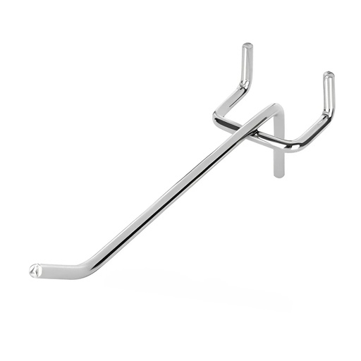 [HR-349-2] GANCHO PARA LAMINA PERFORADA 6MM X 25CM PQT 5 UND