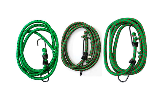 [HR-705-V] CUERDA ELASTICA DE AMARRE C/GANCHO VERDE