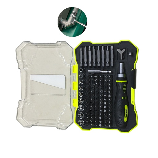 [HR-M3393] XCORT SET DE DADOS Y RATCHET  105 PZAS
