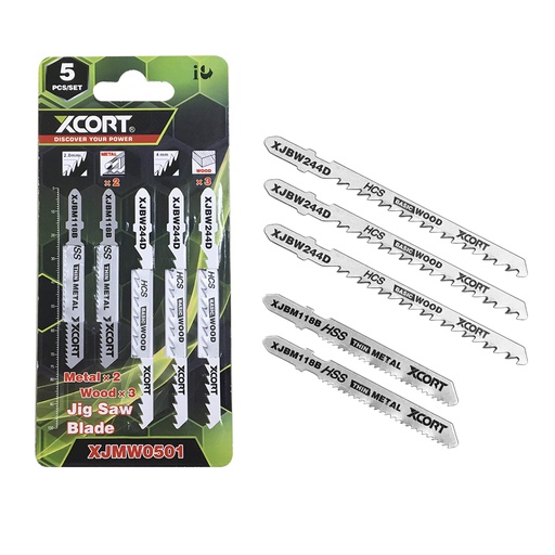 [HR-M3454] XCORT HOJA DE SIERRA CALADORA SET DE  5 PZA