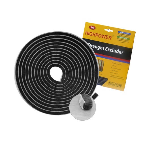 [HR-M4105] BURLETE DE CEPILLO ADHESIVO NEGRO HIGHPOWER